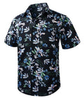 Men's Short Sleeve Floral Button Down Tropical Shirt K949