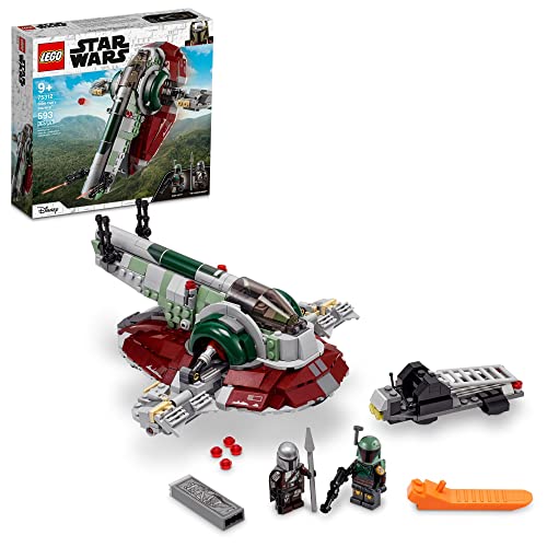 Boba Fett Starship Building Toy with Rotating Wings and 2 Minifigures J2107