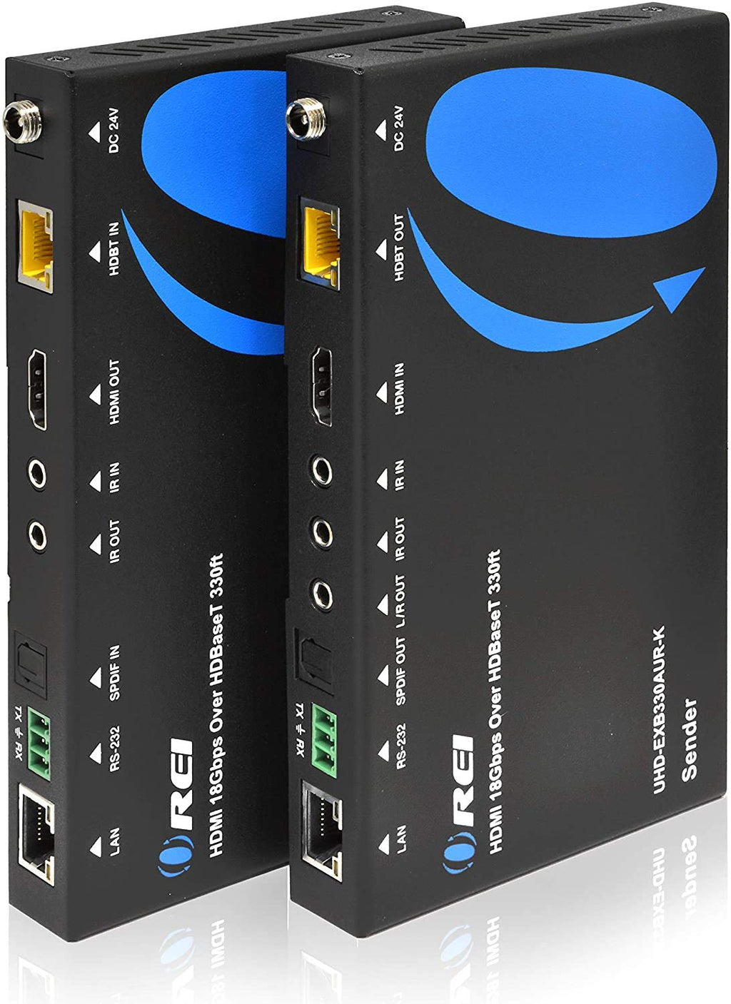 4K HDMI Extender Balun Over Single CAT5e/6/7 Cable Up to 400 Ft F500731