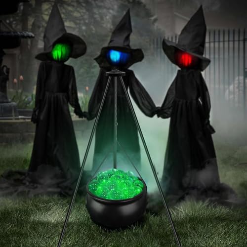 Halloween Plastic Cauldron with Lights E11249