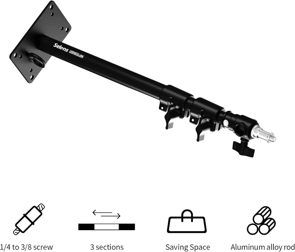 Camera Wall Mount Ring Light Boom Arm, Max Length 39 T419967