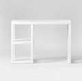 White Wood Writing Desk with Storage Q39896
