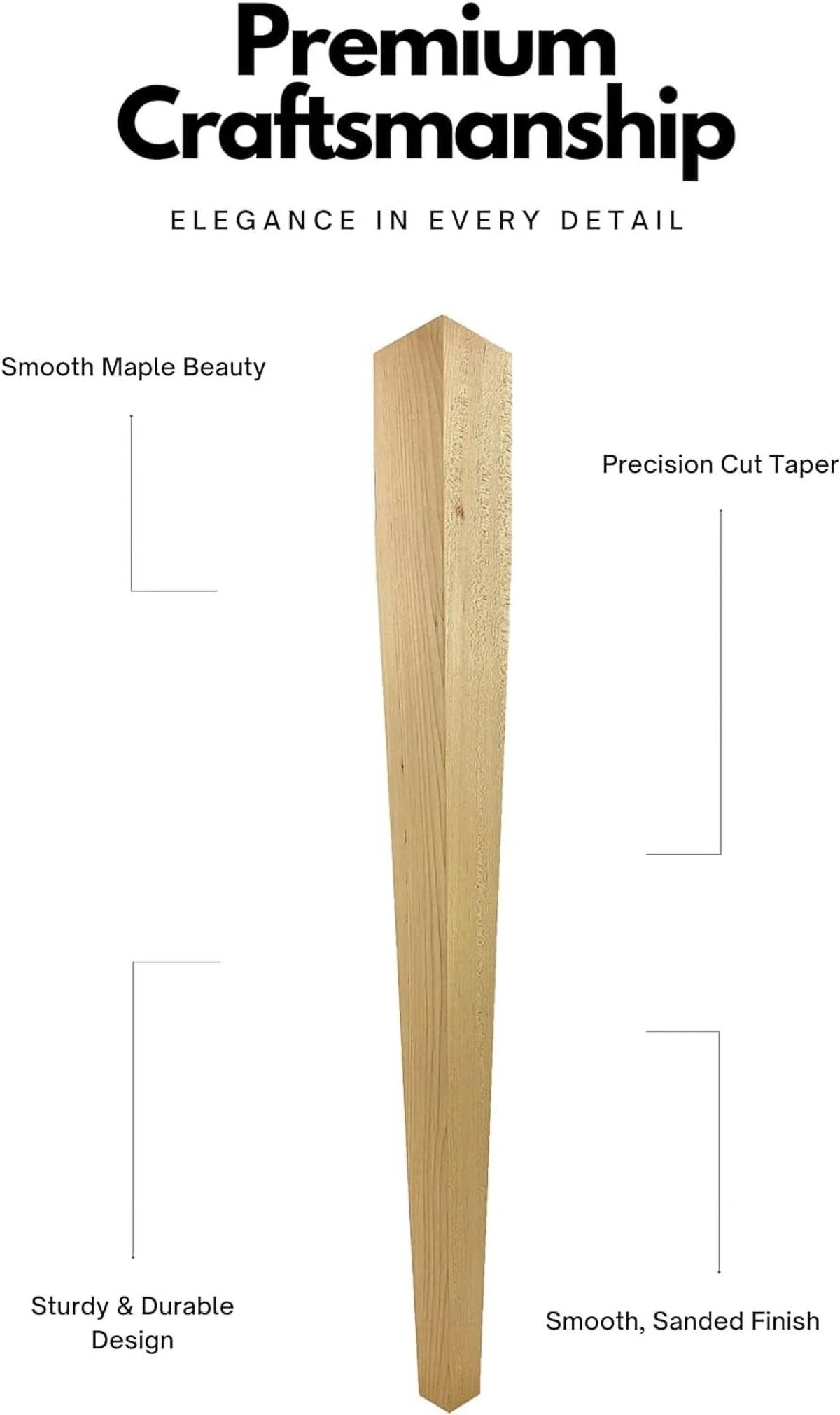 Unfinished Maple Wood Dining Table Leg D647419