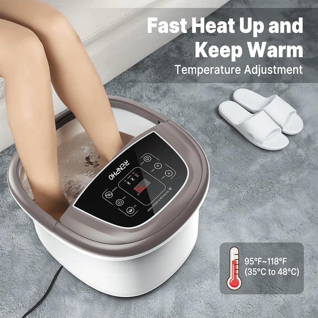 Foot Spa Bath Massager with Heat Bubbles Massage & Jets O4611