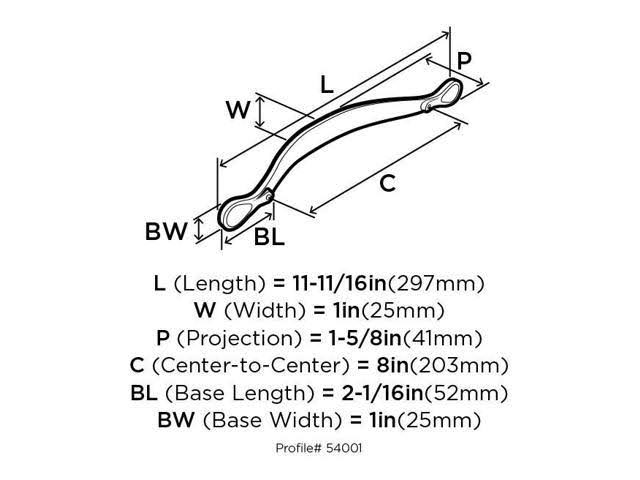 8 in Center Appliance Pull - Satin Nickel M549