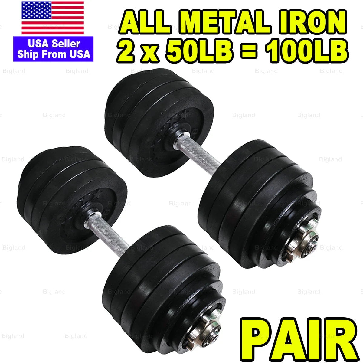 2 x 50lb Adjustable Dumbbells Set S8298