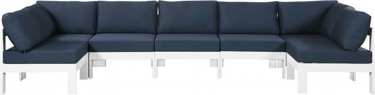 Navy Aluminum Modular 7-Seats Sectional K80938