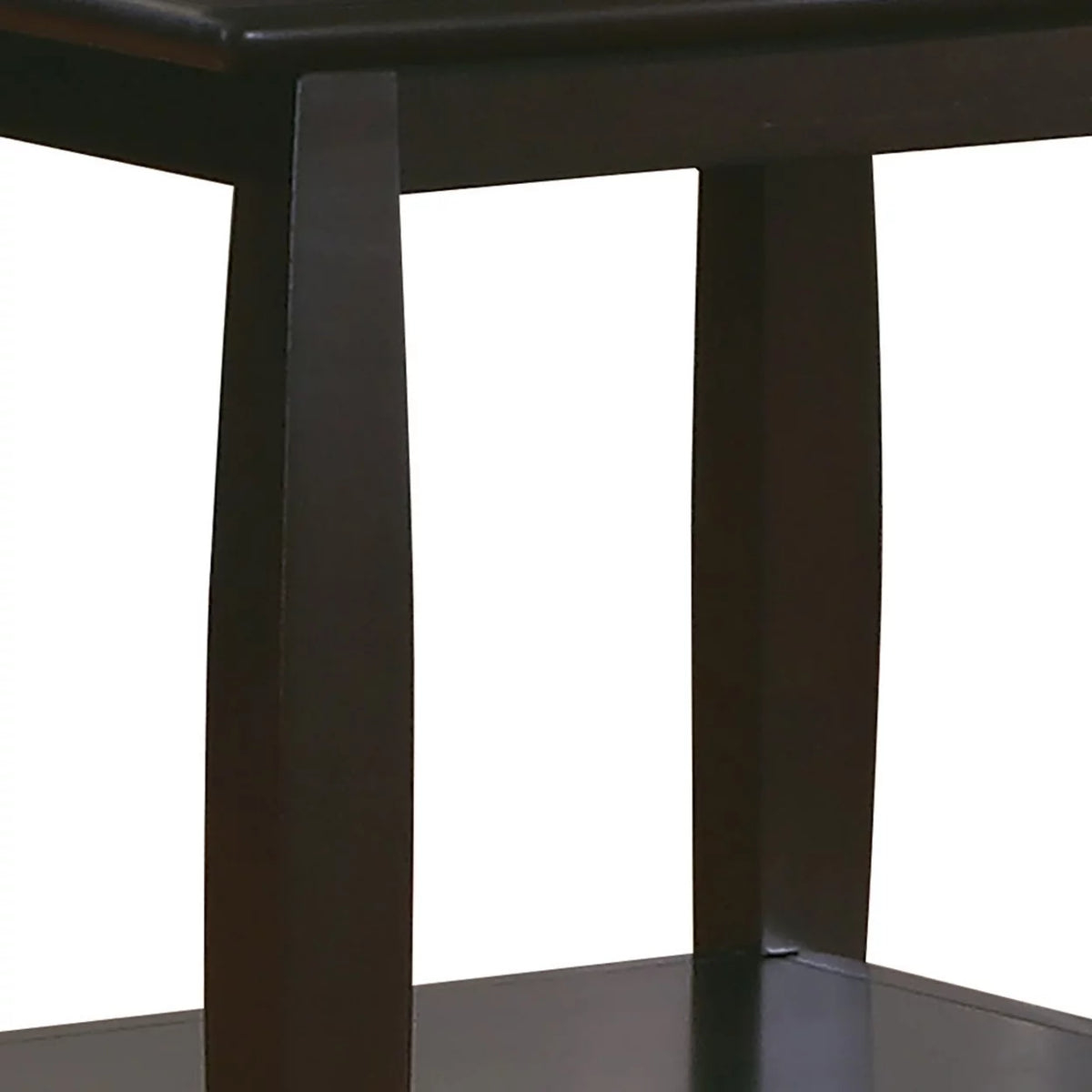 Square End Table with Bottom Shelf Espresso I67209