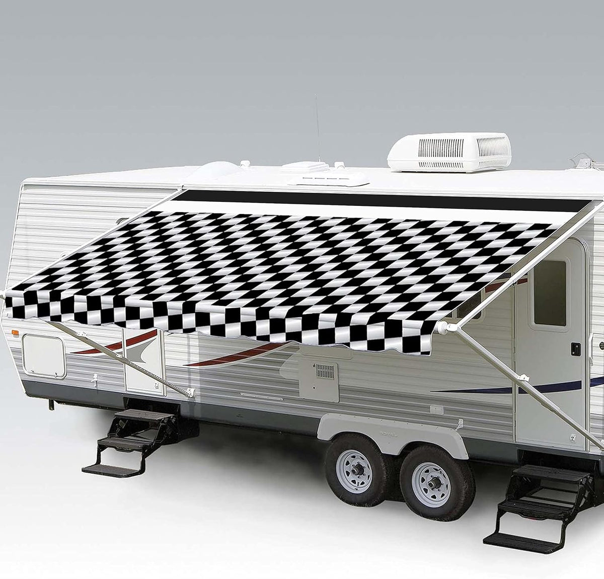 Heavy Duty Weatherproof Vinyl RV Awning Fabric Replacement L244717