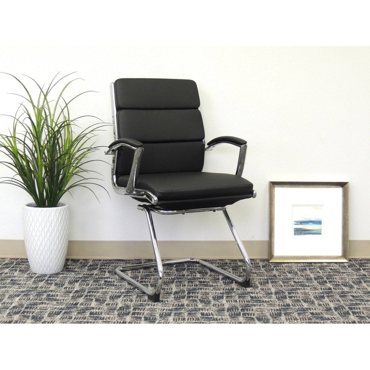 Executive Guest Chair with Metal Chrome B3887