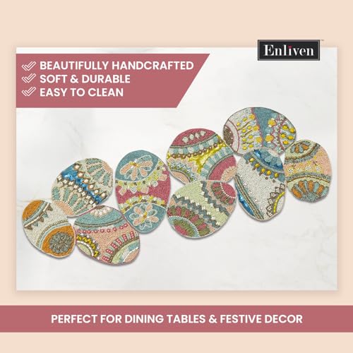 Handmade Beaded Table Runner 13x36 inches R14334