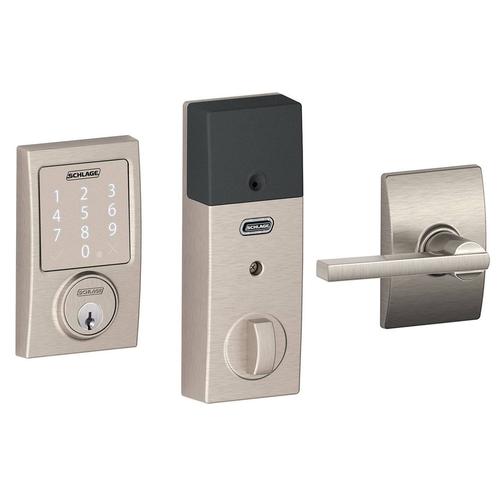 Satin Nickel Smart Deadbolt with Passage Lever Y94914