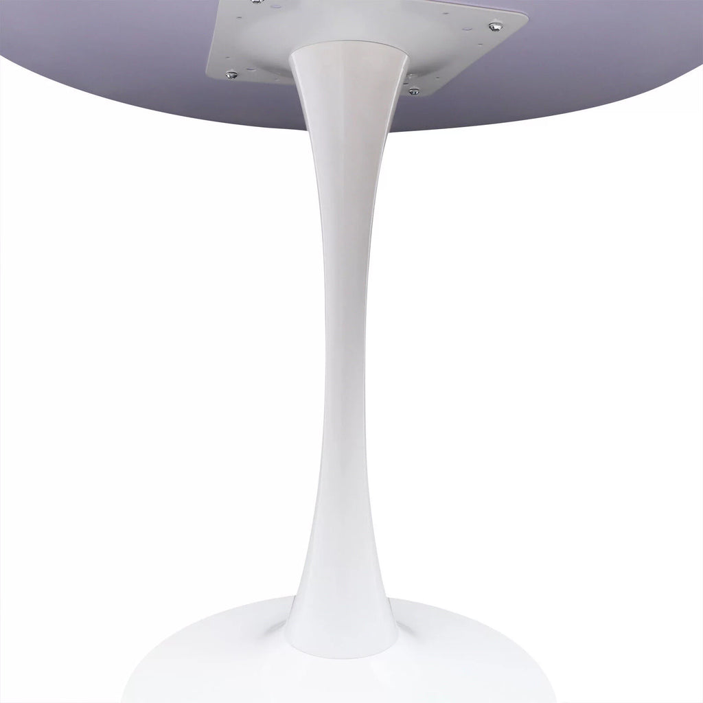 White Round Tulip Pedestal Dining Table G86106