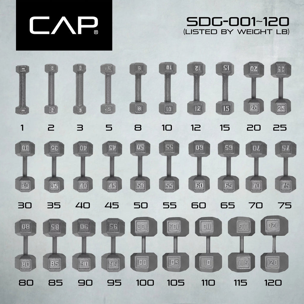 15lb Cast Iron Hex Dumbbell N4896