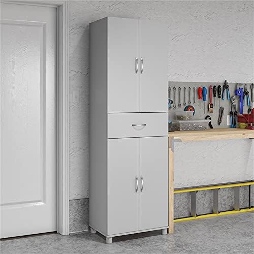 Dove Gray Storage Cabinet with Drawer R633