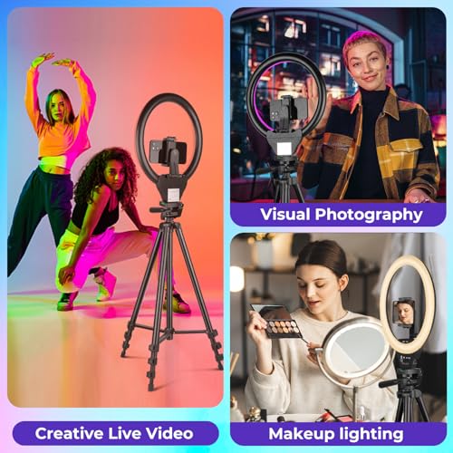 10'' Ring Light with 50'' Extendable Tripod Stand E383