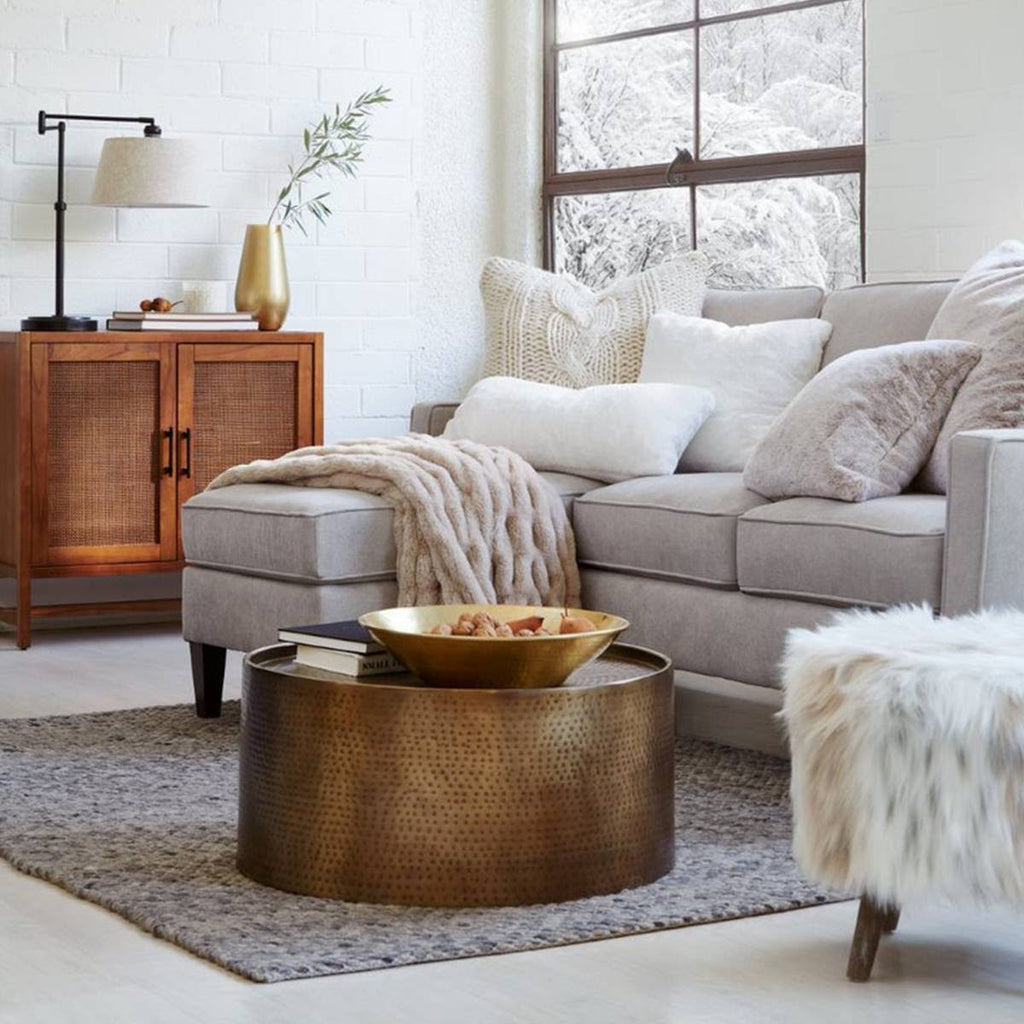 Caramel Faux Leather Wood Armchair C497