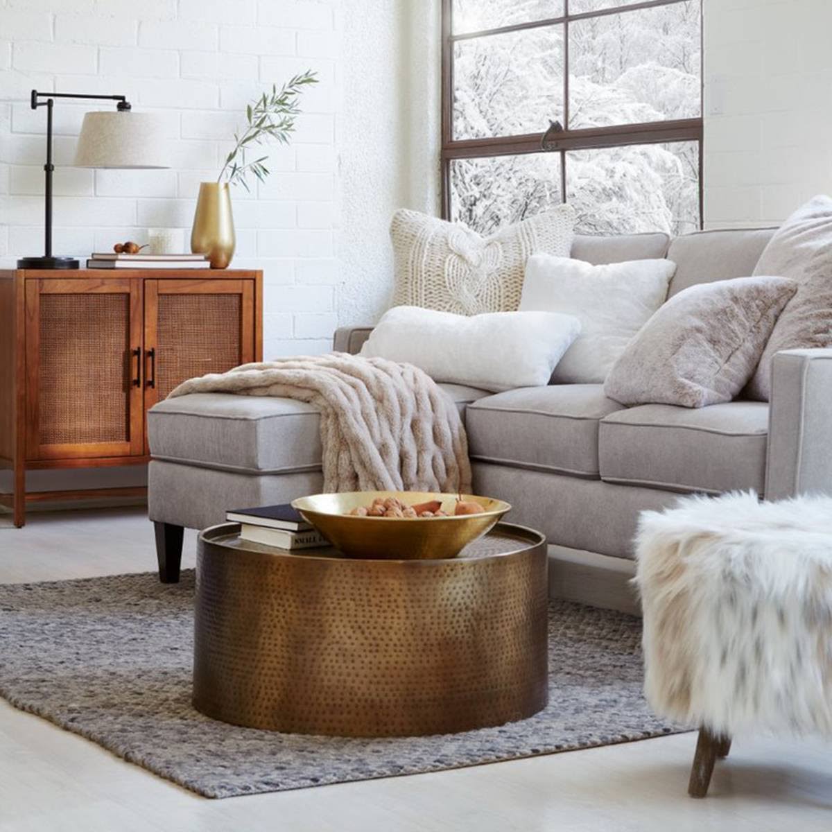 Caramel Faux Leather Wood Armchair C497