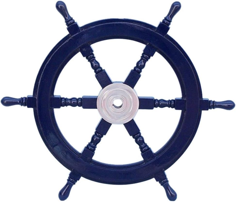 Decorative Wood and Brass Ship Wheel 24 Pack of 2 H851