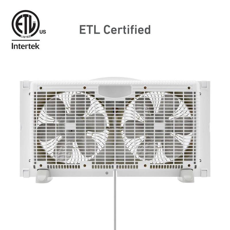 White 3-Speed Digital Window Fan with Remote Control V932384