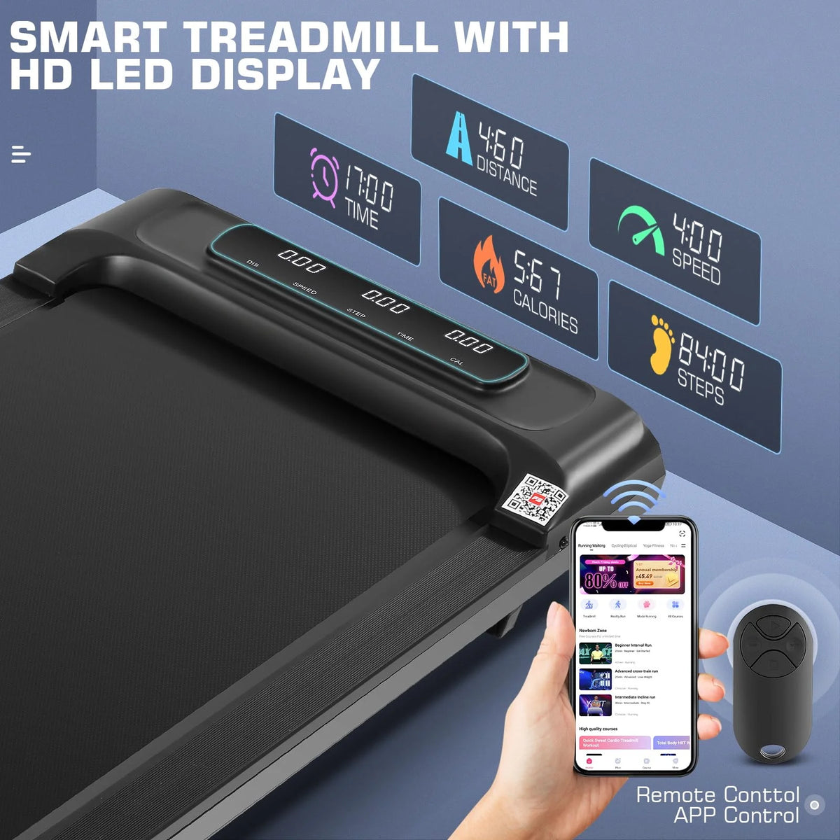 Walking Pad Treadmill with Remote Control E205090