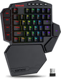 Wireless One-Handed Mechanical Keyboard 42 Keys RGB Gaming Keypad S8586