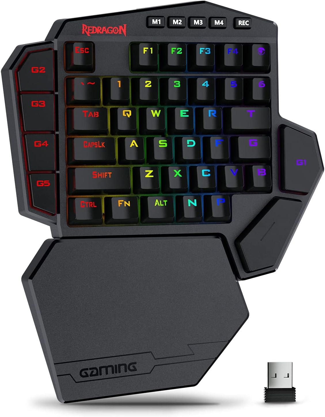 Wireless One-Handed Mechanical Keyboard 42 Keys RGB Gaming Keypad S8586