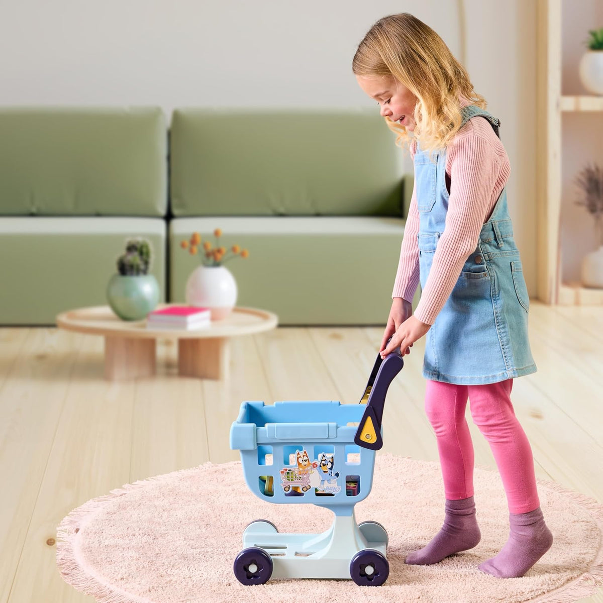 19.3 Inch Tall Shopping Trolley with 8 Cardboard Goods L359804