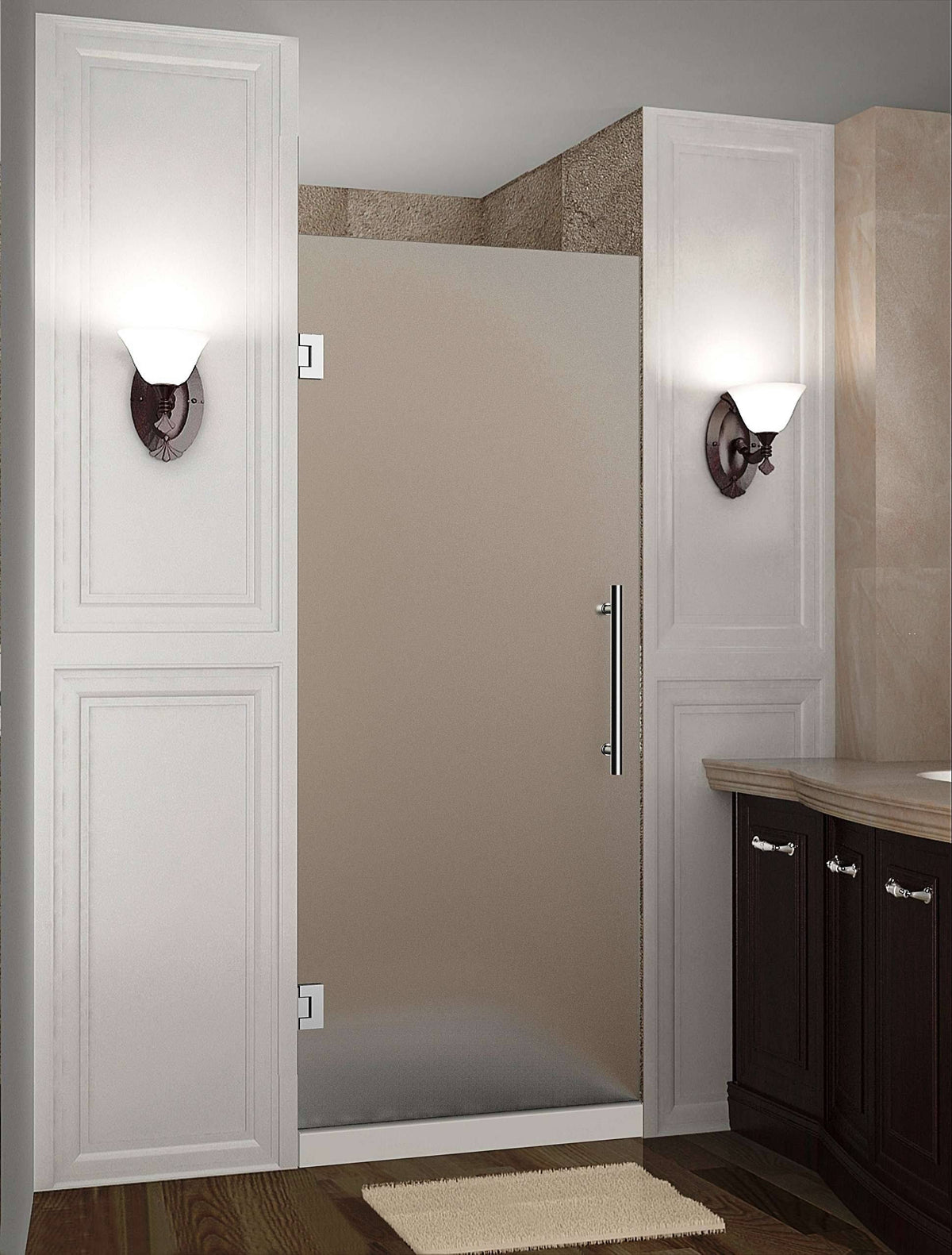 Frameless Frosted Glass Hinged Shower Door I888
