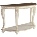 Console Table in Chipped White and Brown K7850