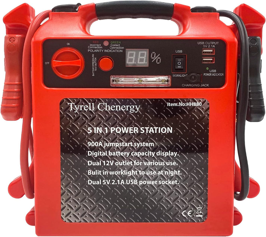 Blue Portable Car Jump Starter with LED Light N259