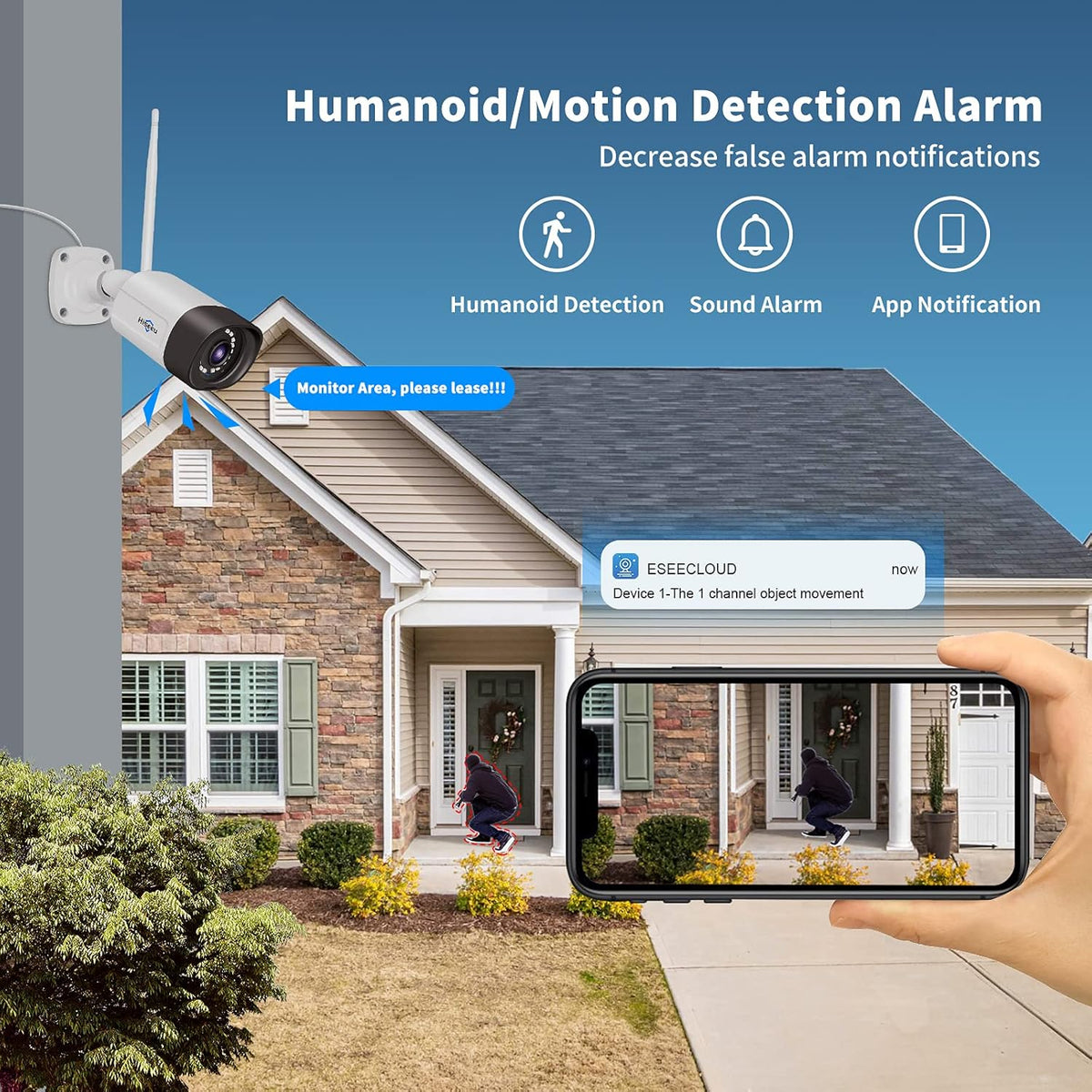 2K Outdoor Security Camera Bullet, 3MP IP66 Waterproof X423