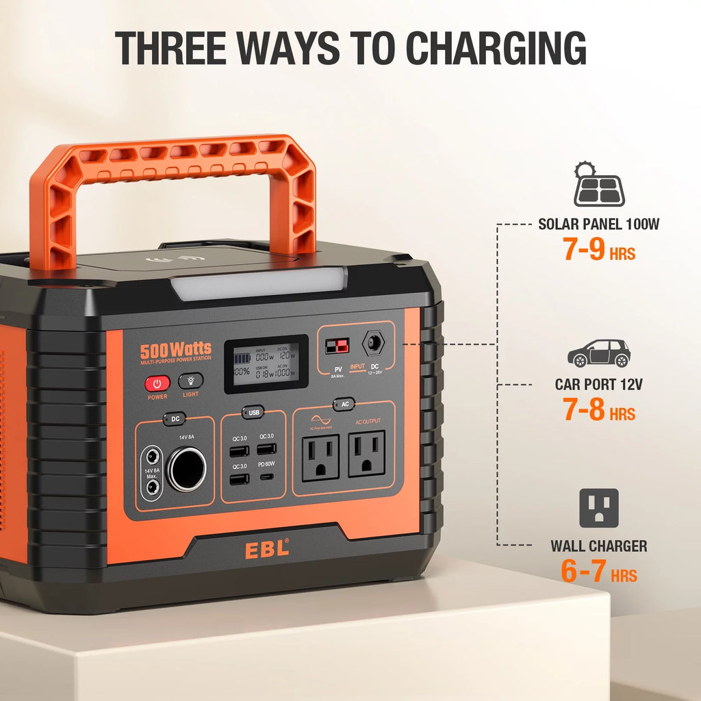 500W Portable Power Station 519.4Wh Power Battery with Storage Bag D261