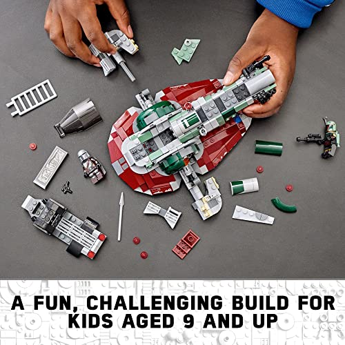 Boba Fett Starship Building Toy with Rotating Wings and 2 Minifigures J2107