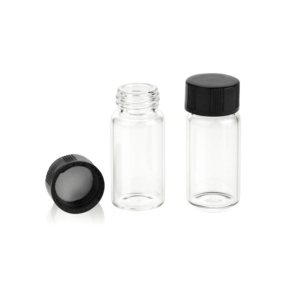 Clear Glass Sample Vial 5ml 15-425 Screw Cap Pack of 100 Y649