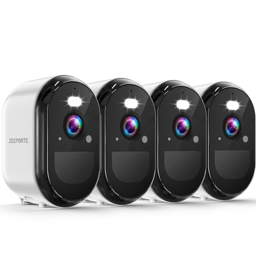 2 Cameras Wireless Outdoor Security Cameras with Spotlight Q36485