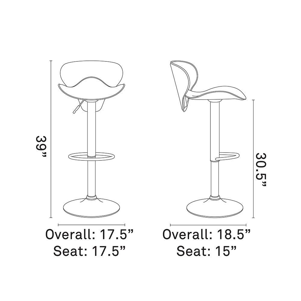 Black Booster Bar Stool H9471