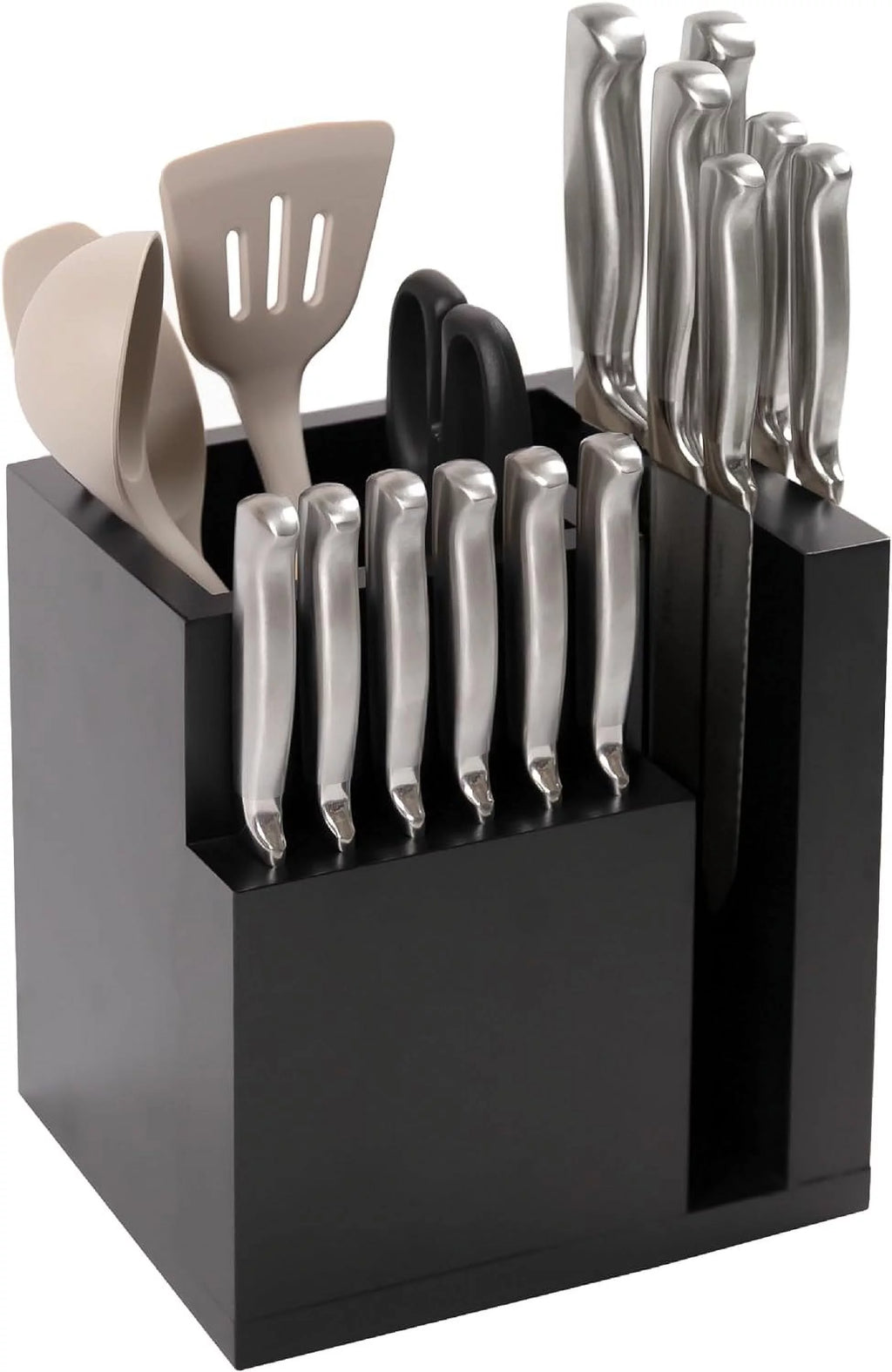 Bamboo Magnetic Knife Block and Cooking Utensil Holder T761354