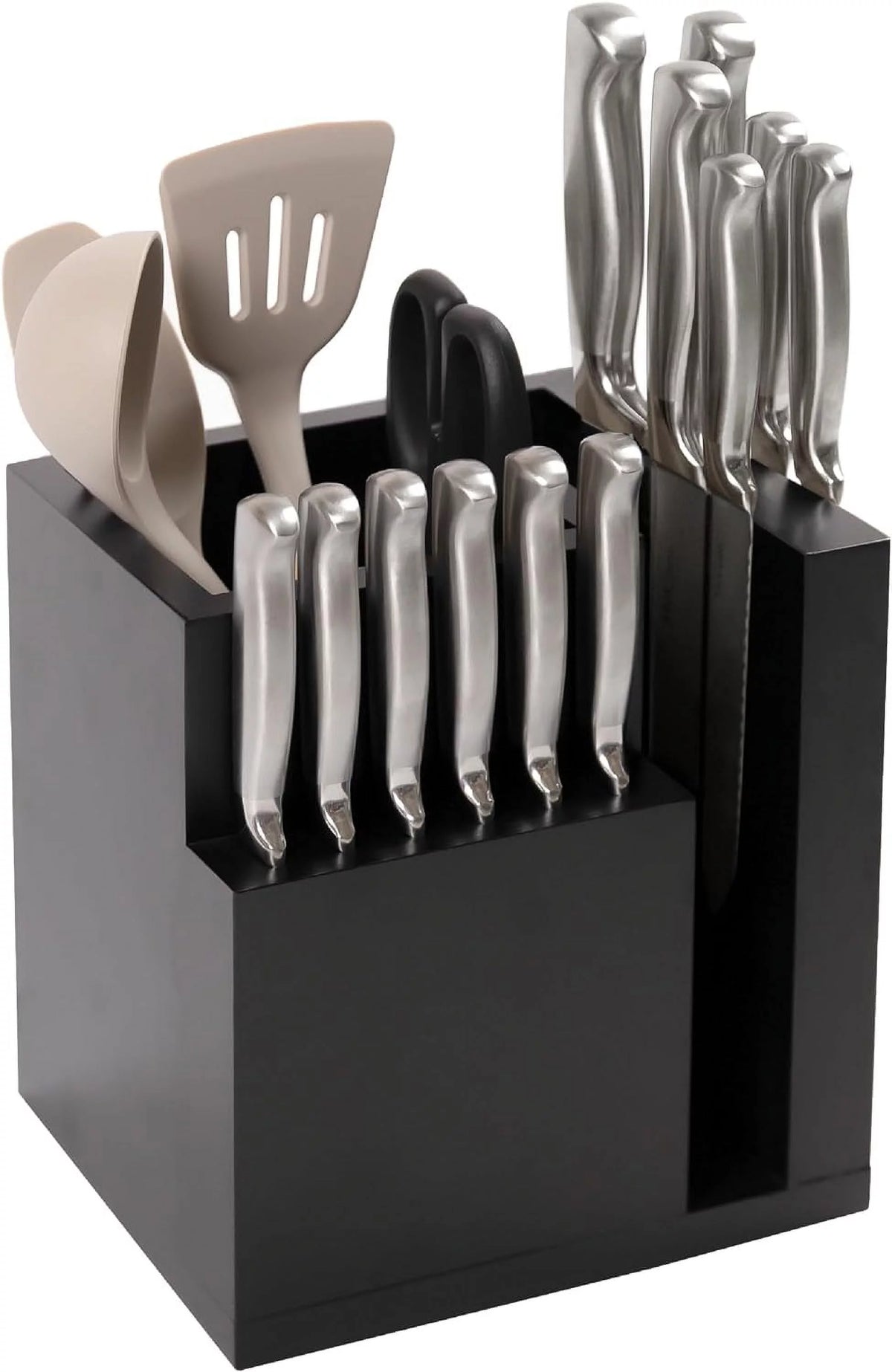 Bamboo Magnetic Knife Block and Cooking Utensil Holder T761354