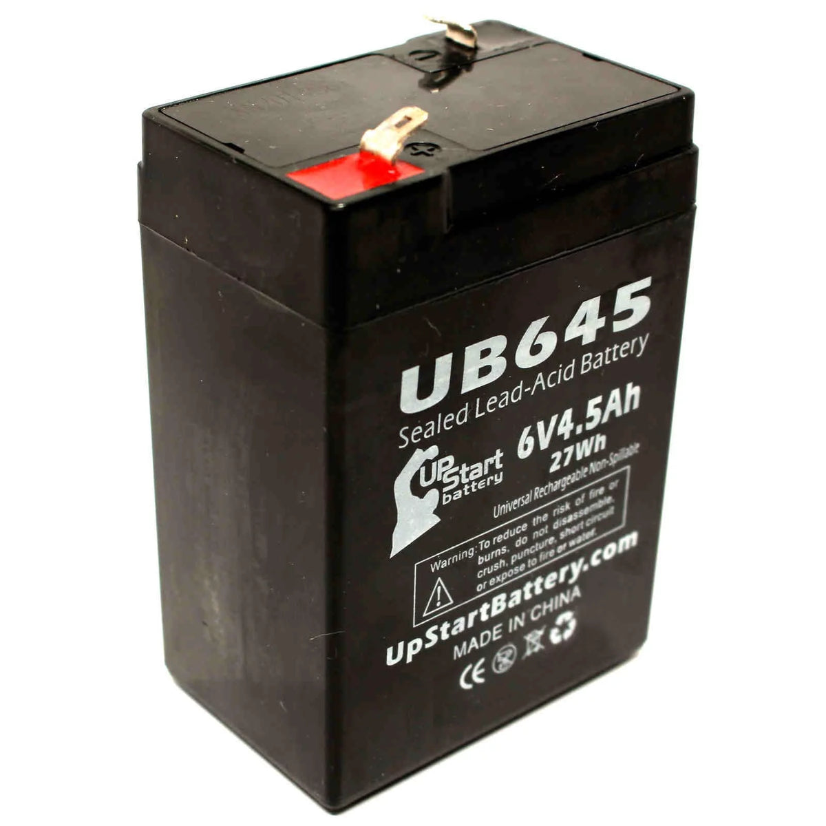 2x Pack 6V 4.5Ah Sealed Lead Acid Battery with F1 to F2 Terminal Adapters W841221