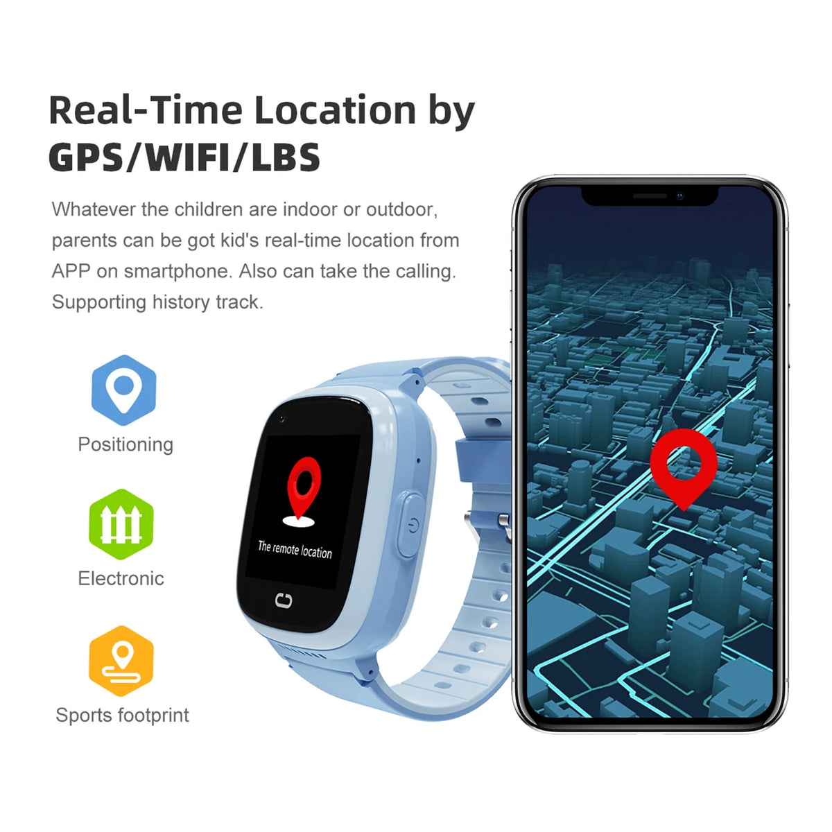 4G Smartwatch with SIM Slot, IP67 Waterproof B73335