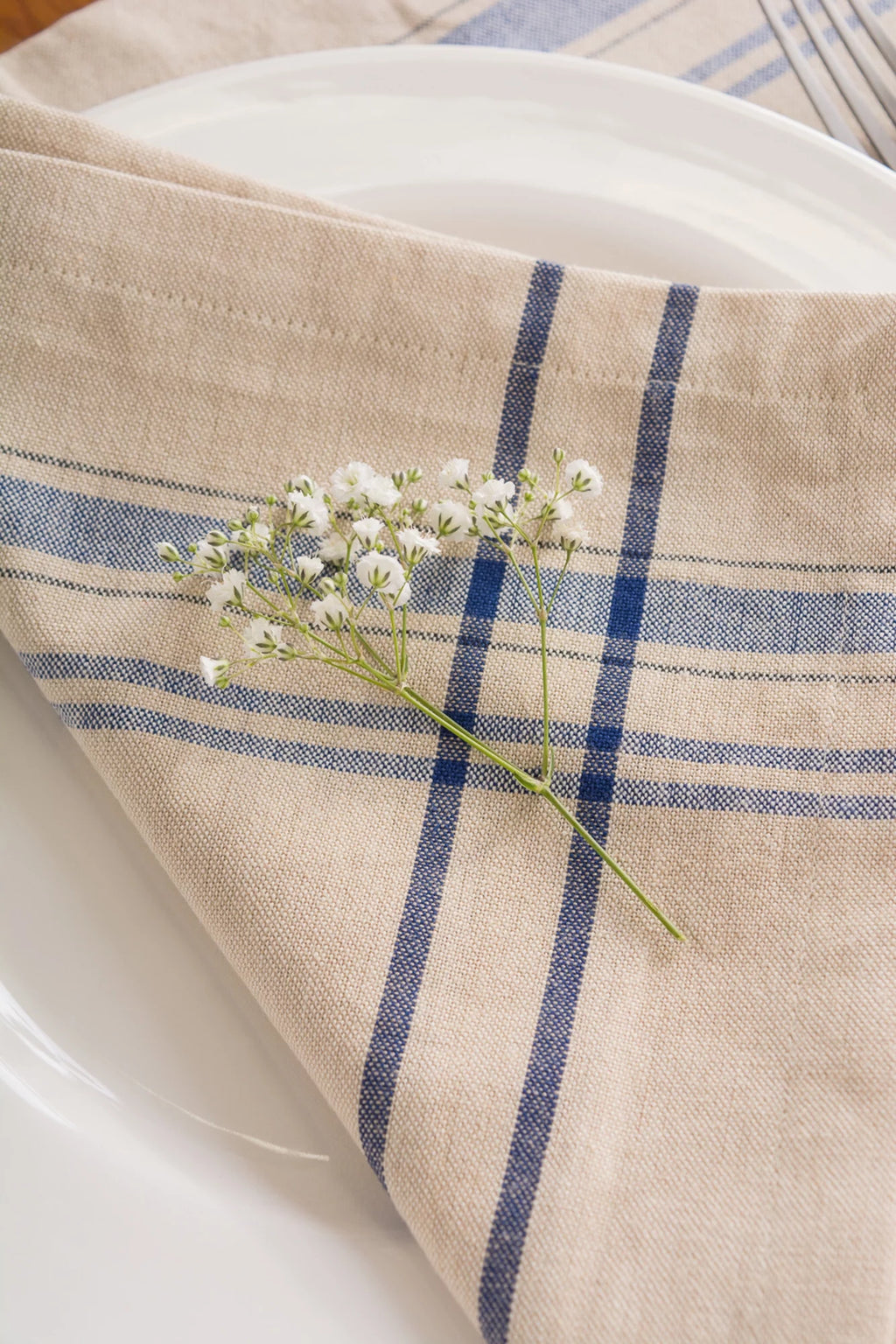 Set of 6 Blue Striped Napkins K1093