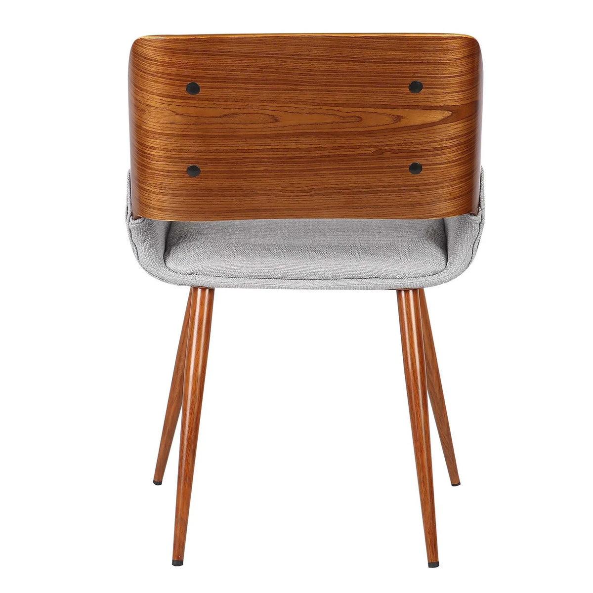 Gray Fabric Dining Chair with Walnut Wood Y921