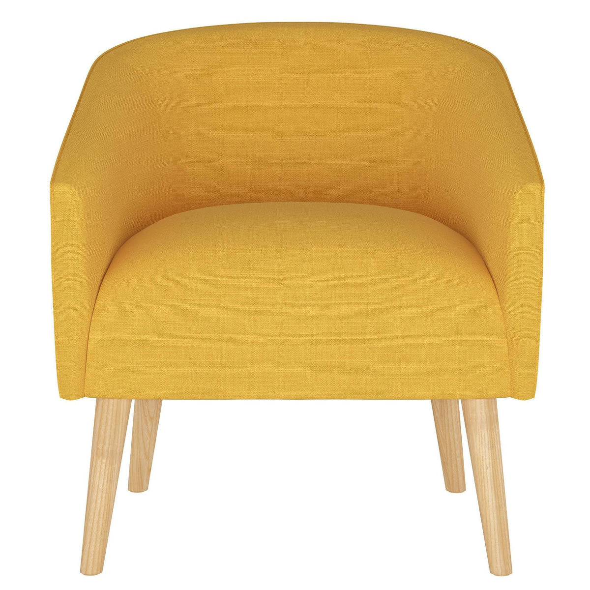 French Yellow Linen Arm Chair G80466