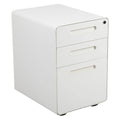 White 3 Drawer Filing Cabinet T6737