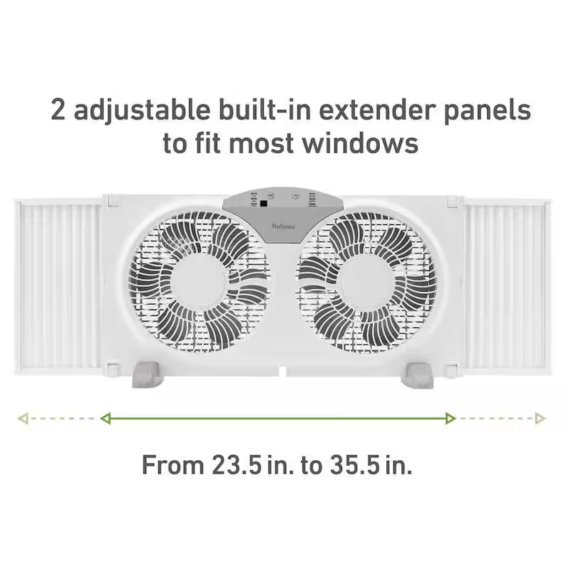 White 3-Speed Digital Window Fan with Remote Control V932384