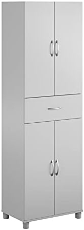 Dove Gray Storage Cabinet with Drawer R633