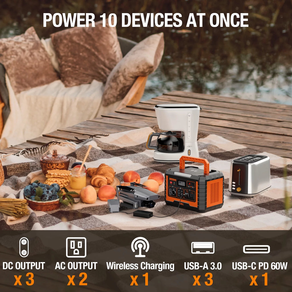 500W Portable Power Station 519.4Wh Power Battery with Storage Bag D261