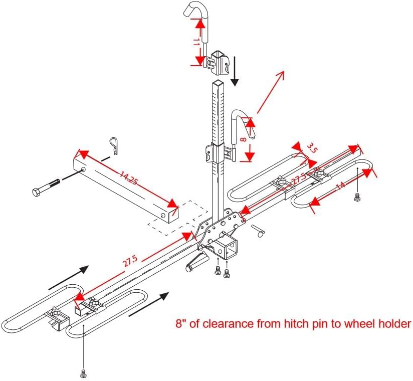 Black Hitch Mount Bike Rack N4193