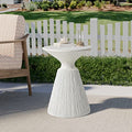 Concrete Outdoor Side Table with Pedestal Base Z2239